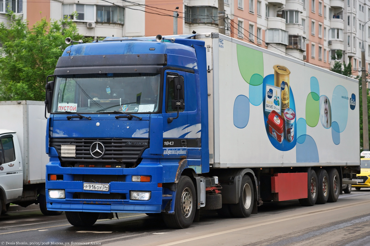 Волгоградская область, № Р 916 ОУ 34 — Mercedes-Benz Actros ('1997) 1843