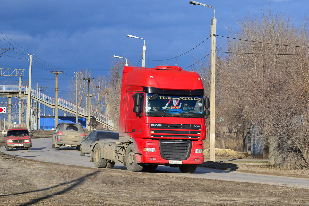 Волгоградская область, № С 034 АВ 34 — DAF XF105 FT