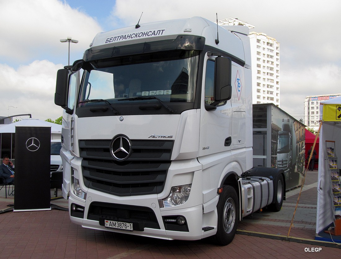 Брестская область, № АМ 3876-1 — Mercedes-Benz Actros ('2011) 1842; Минск — Выставка "БАМАП-2018"