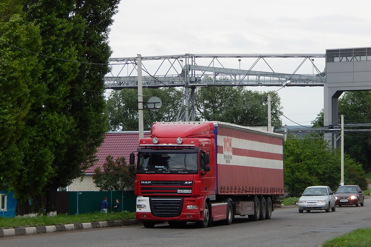 Воронежская область, № Х 635 ТО 36 — DAF XF105 FT