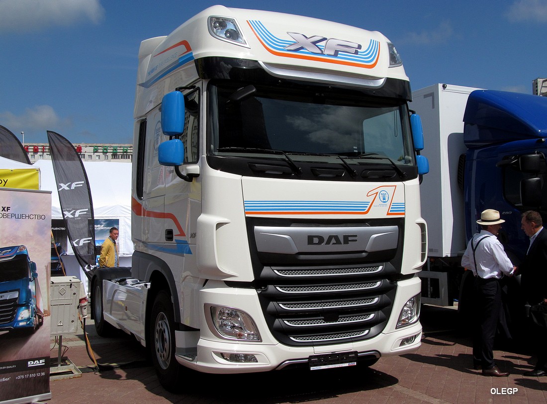 Бельгия, № XA-19-JVF — DAF XF Euro6 FT; Минск — Выставка "БАМАП-2018"