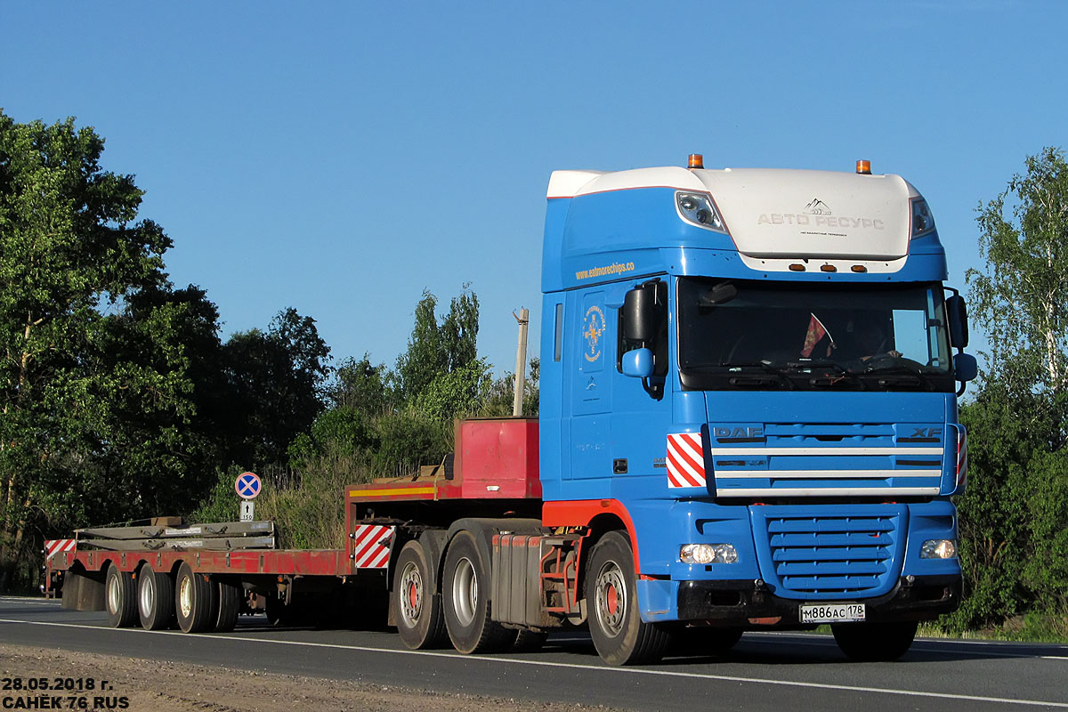 Санкт-Петербург, № М 886 АС 178 — DAF XF105 FTR