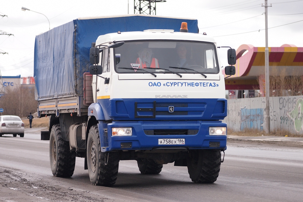 Ханты-Мансийский автоном.округ, № А 758 ЕХ 186 — КамАЗ-43502-45