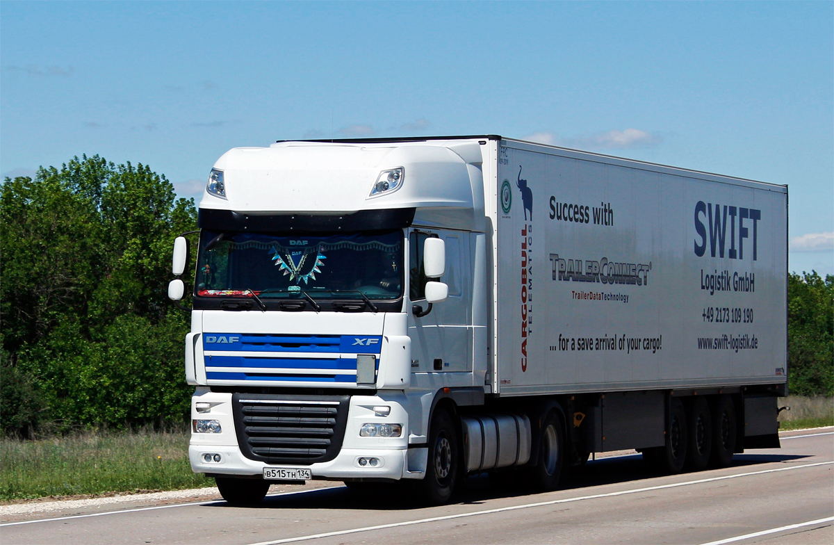 Волгоградская область, № В 515 ТН 134 — DAF XF105 FT