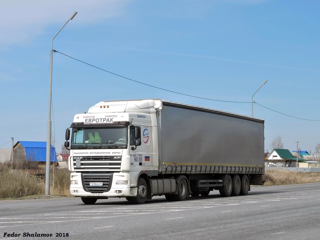 Саратовская область, № Т 298 ВО 64 — DAF XF105 FT