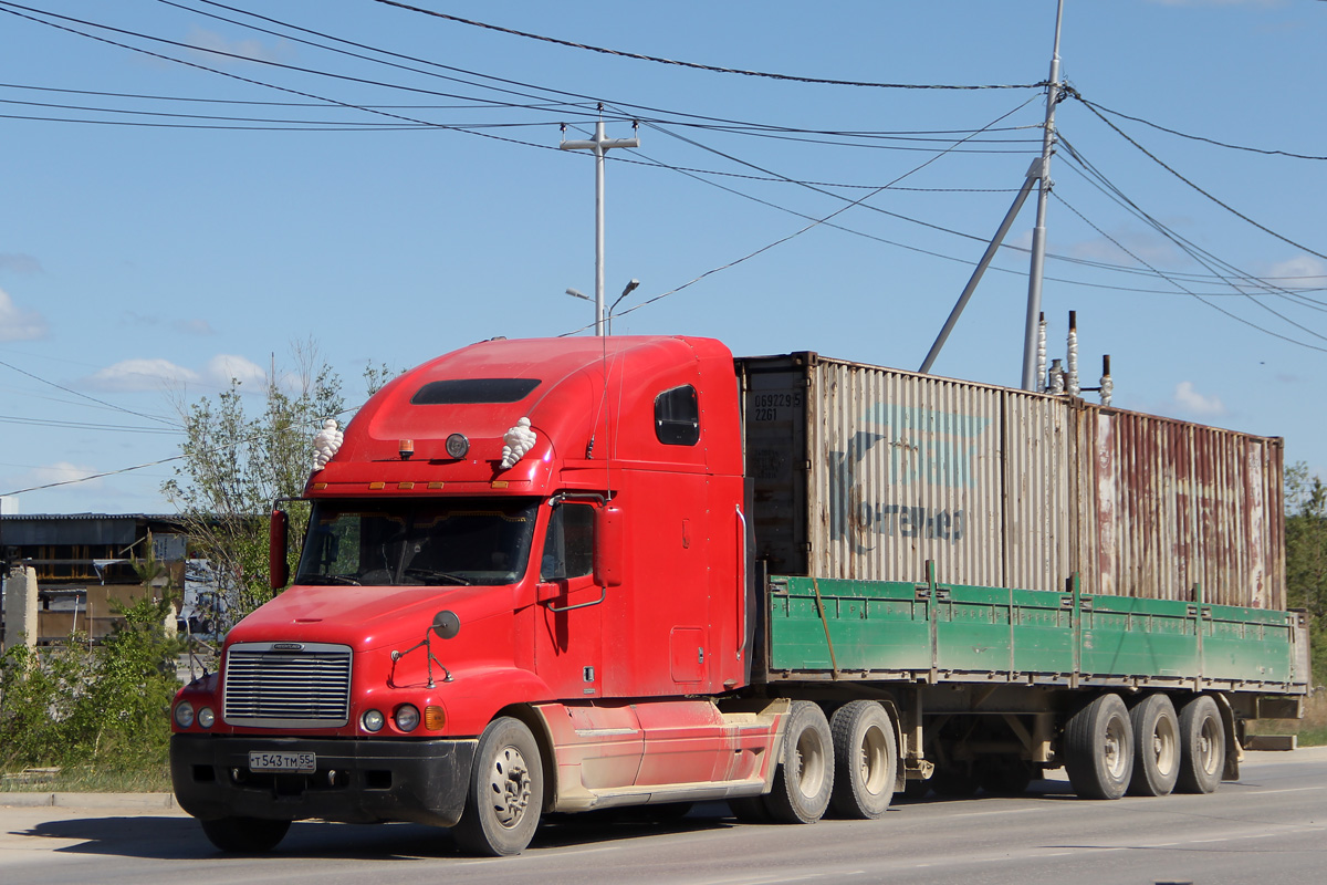 Омская область, № Т 543 ТМ 55 — Freightliner Century Class