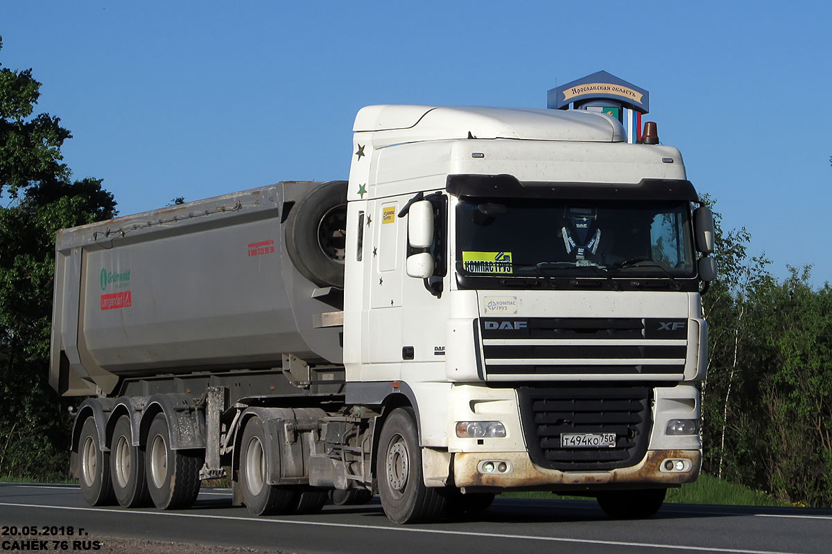 Московская область, № Т 494 КО 750 — DAF XF105 FT