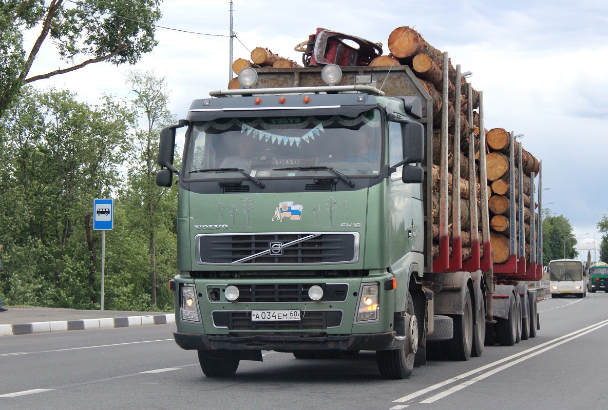 Псковская область, № А 034 ЕМ 60 — Volvo ('2002) FH16.610