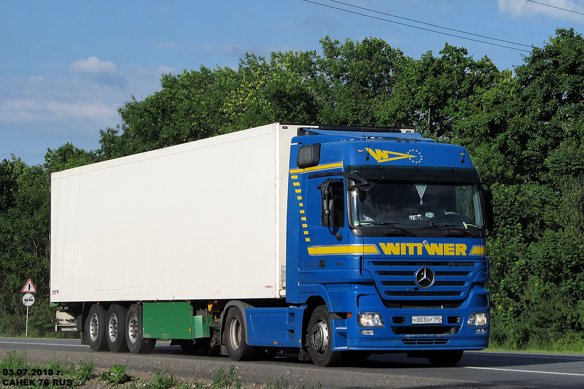 Московская область, № У 003 ВР 190 — Mercedes-Benz Actros ('2003) 1846