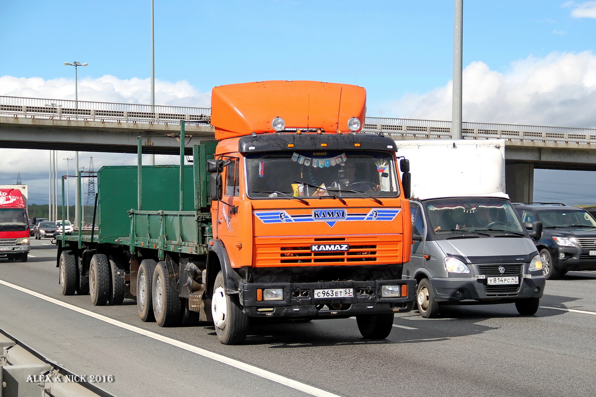 Новгородская область, № С 963 ЕТ 53 — КамАЗ-53215 (общая модель)