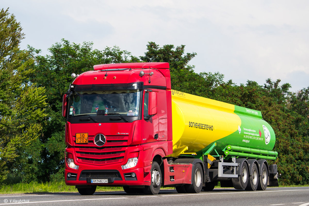 Житомирская область, № АМ 9482 СА — Mercedes-Benz Actros ('2011) 1845