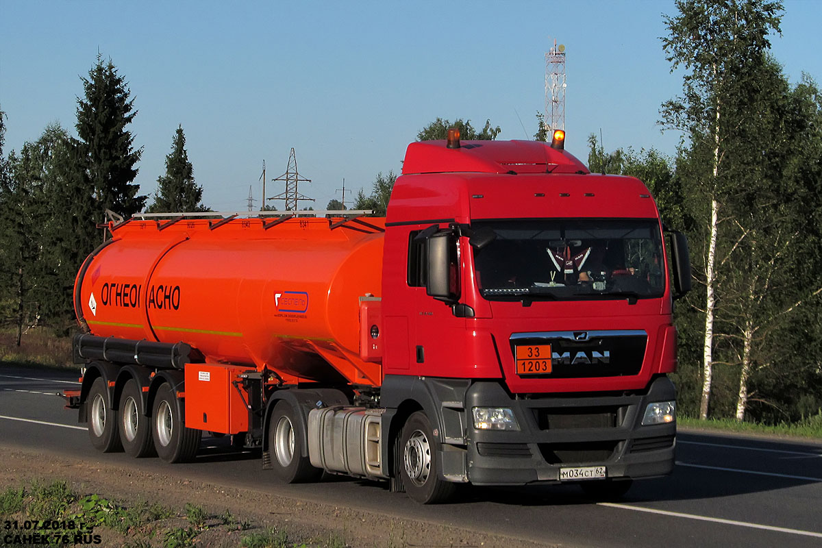 Рязанская область, № М 034 СТ 62 — MAN TGX ('2007) 18.400