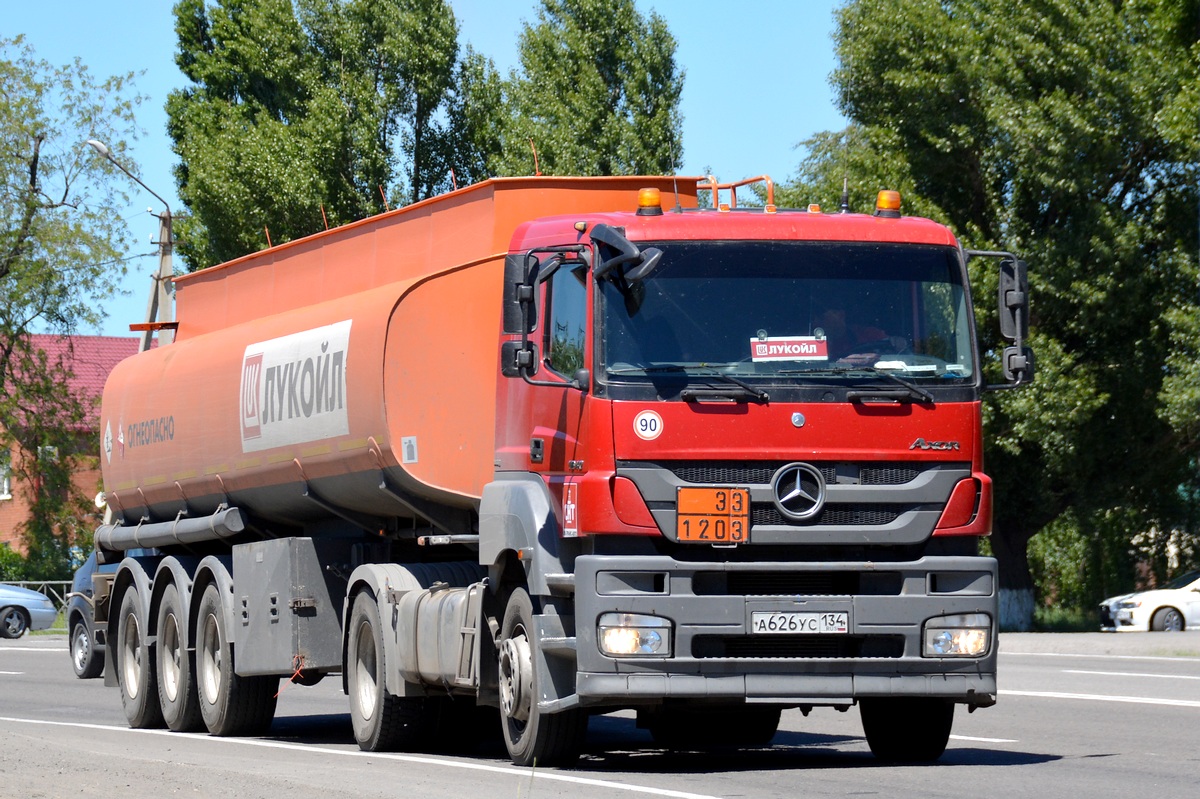 Волгоградская область, № А 626 УС 134 — Mercedes-Benz Axor 1840 [Z9M]