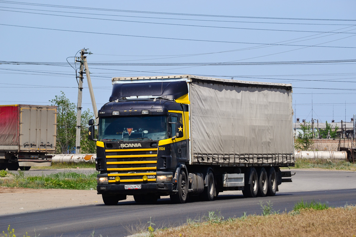 Ростовская область, № В 034 СМ 161 — Scania ('1996, общая модель)