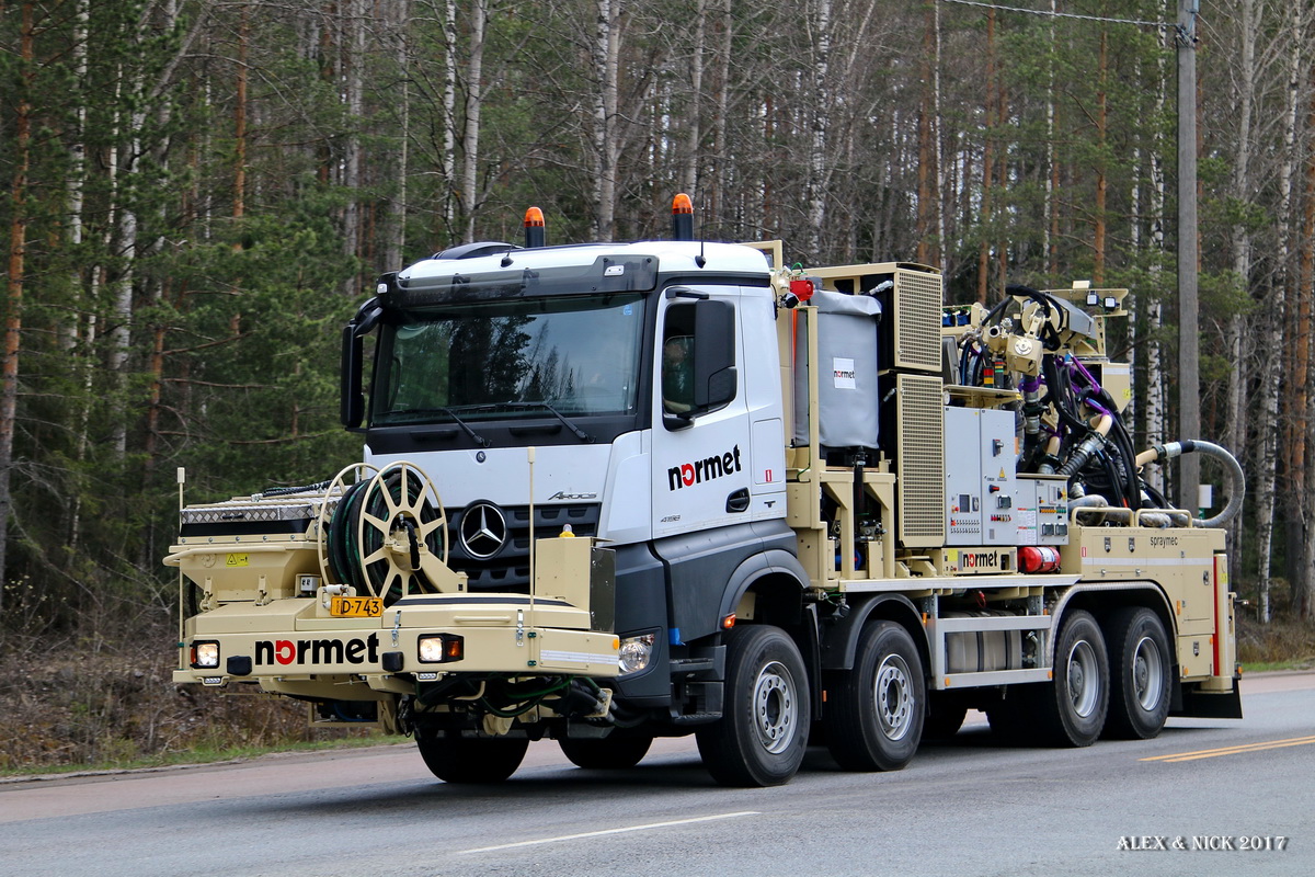 Финляндия, № D-743 — Mercedes-Benz Arocs (общ.м)