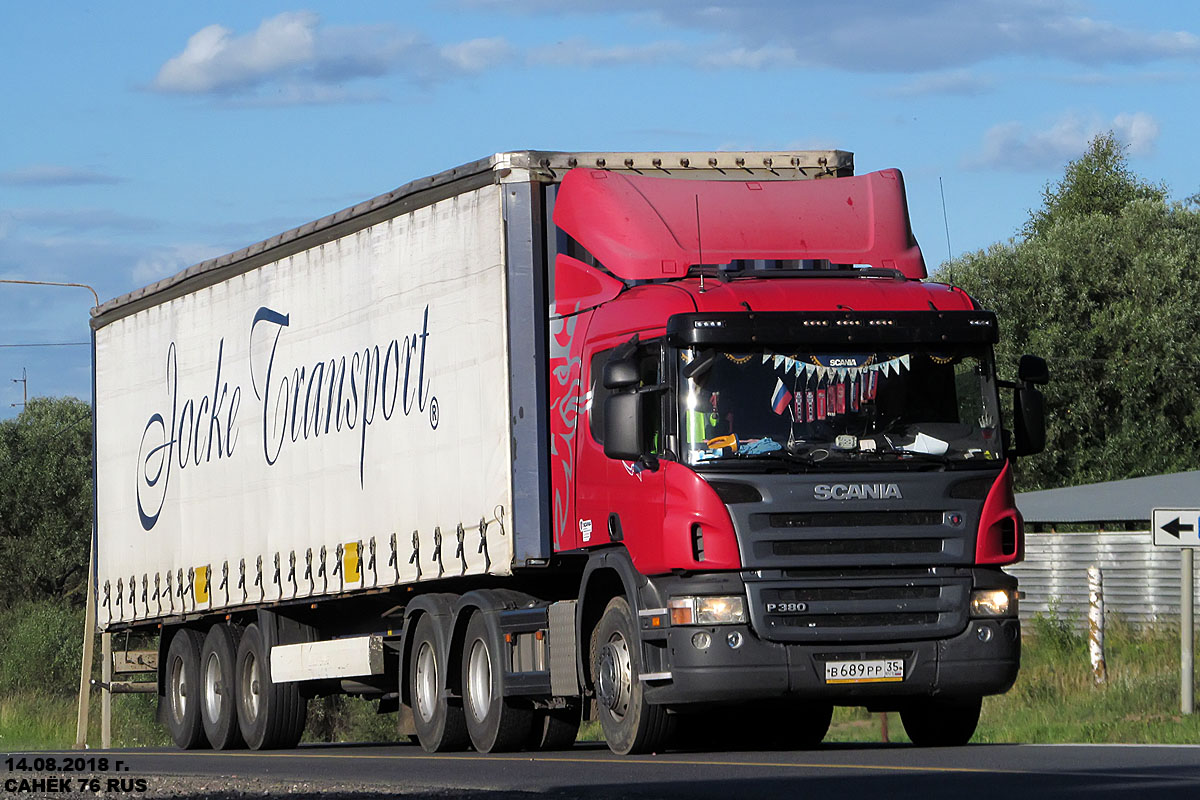 Вологодская область, № В 689 РР 35 — Scania ('2004) P380