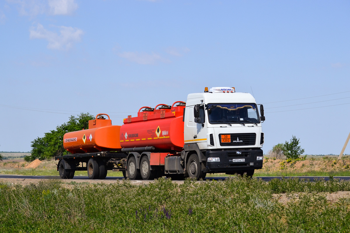 Волгоградская область, № В 072 ХВ 134 — МАЗ-6312B9