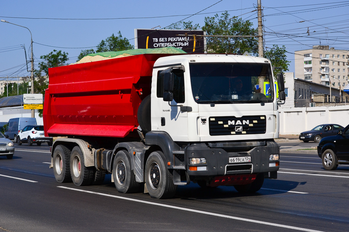 Волгоградская область, № В 619 СА 134 — MAN TGA 41.480