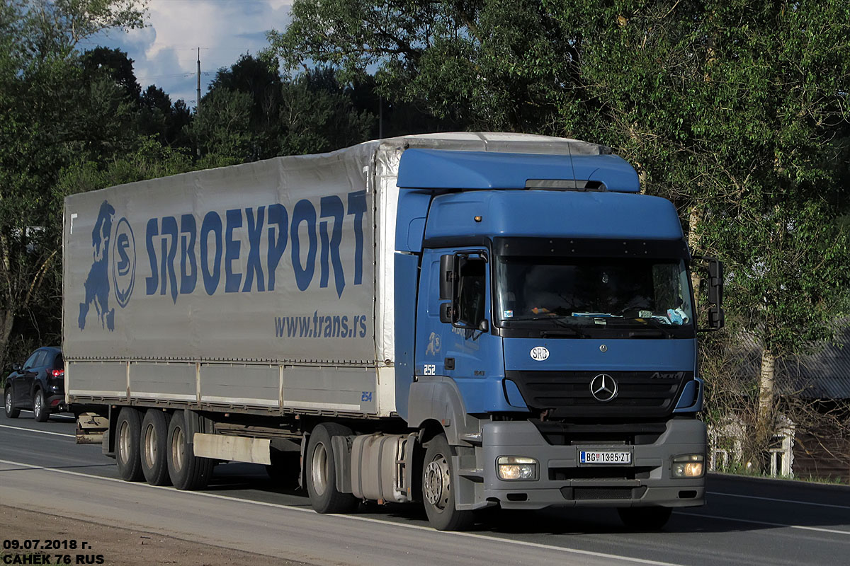 Сербия, № BG 1385-ZT — Mercedes-Benz Axor 1843