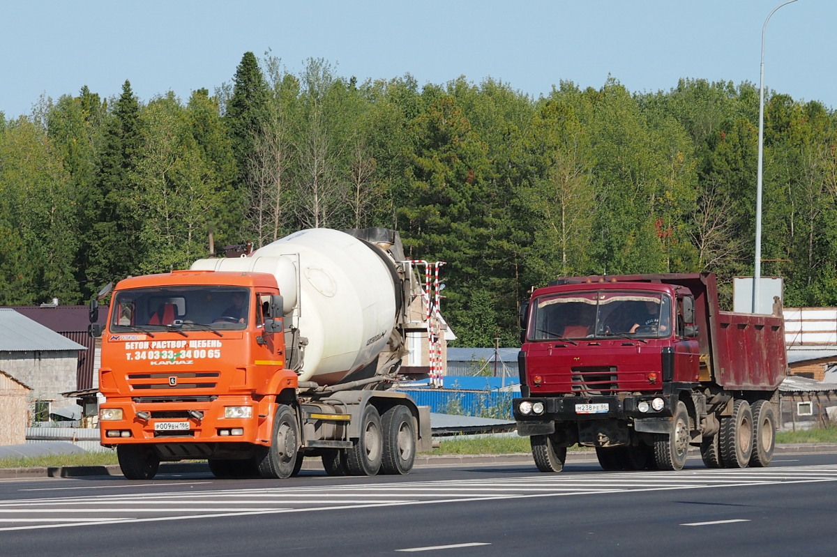 Ханты-Мансийский автоном.округ, № Р 009 ВН 186 — КамАЗ-6520-A4; Ханты-Мансийский автоном.округ, № М 238 РЕ 86 — Tatra 815 S1