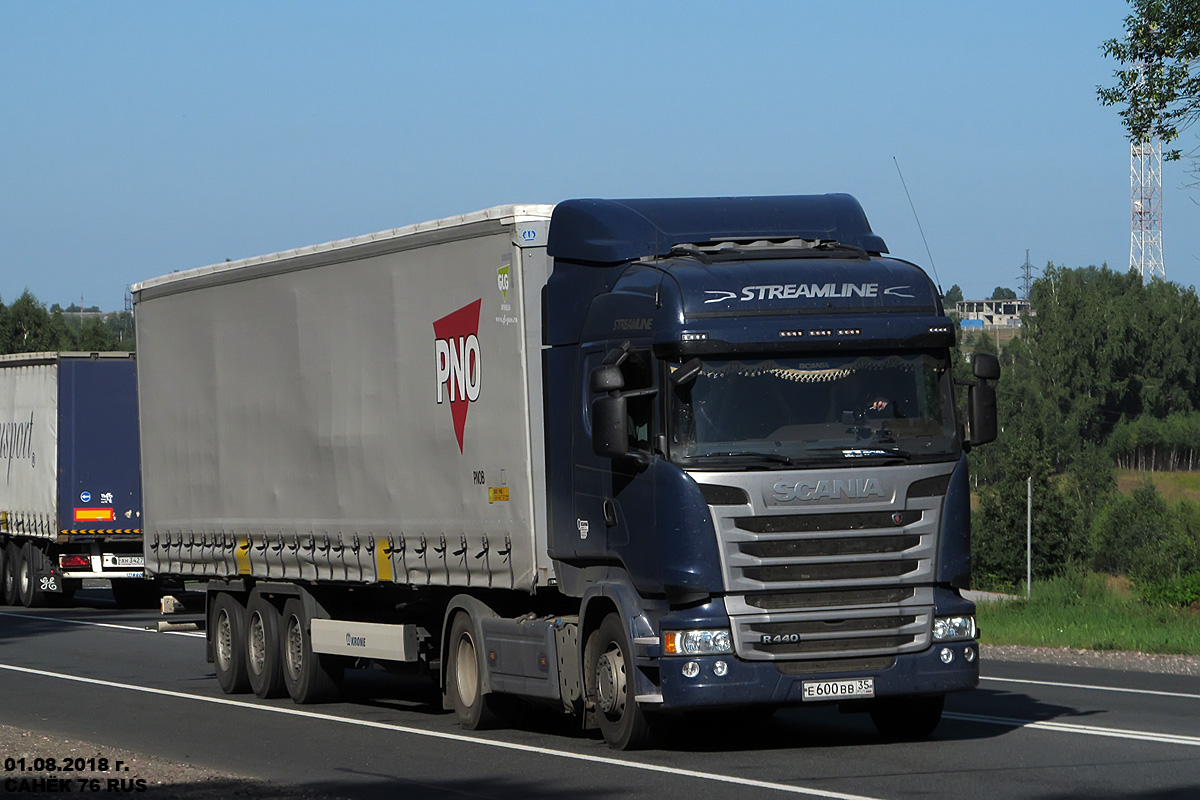 Вологодская область, № Е 600 ВВ 35 — Scania ('2013) R440