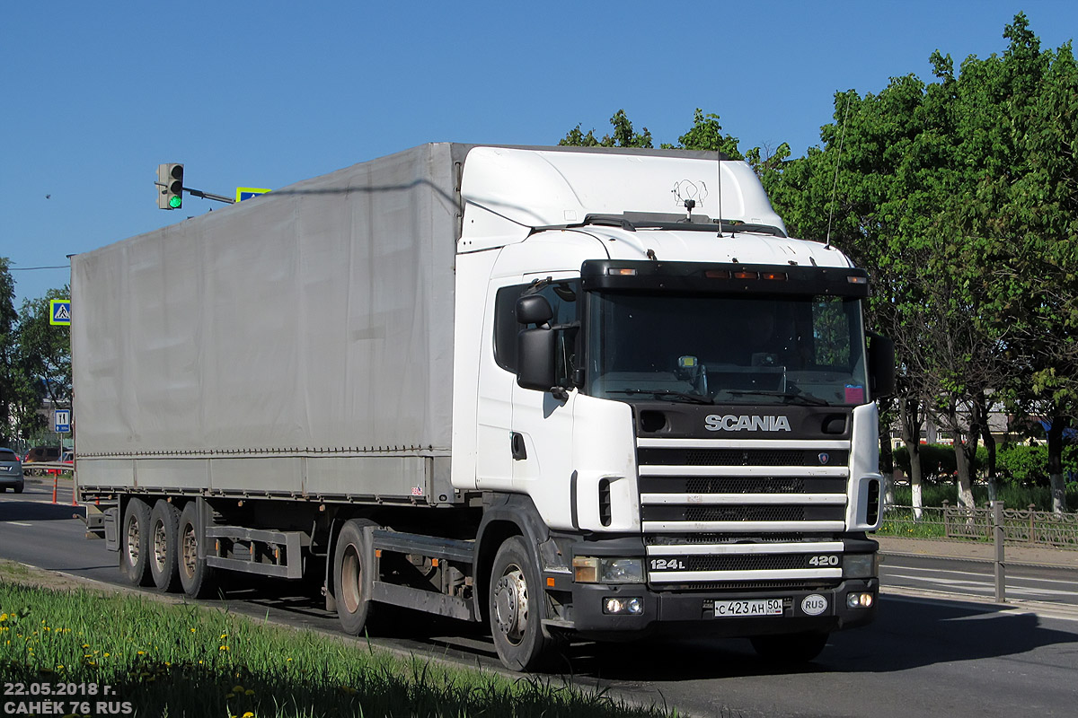 Московская область, № С 423 АН 50 — Scania ('1996) R124L