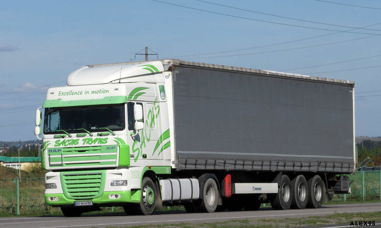 Тернопольская область, № ВО 8606 ВК — DAF XF105 FT