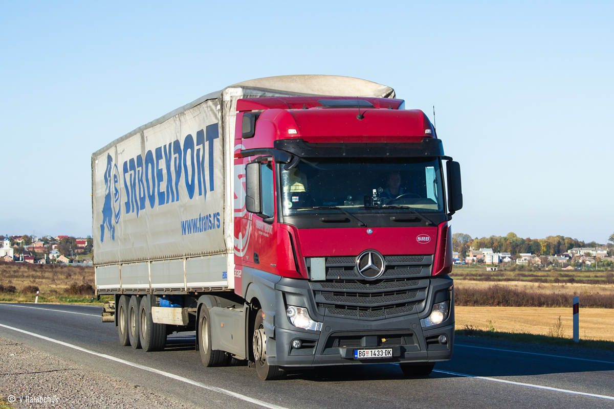 Сербия, № BG 1433-DK — Mercedes-Benz Actros ('2011) 1842