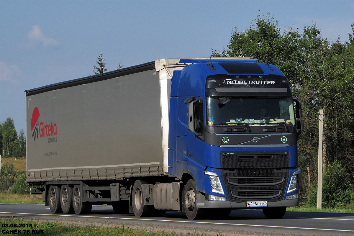 Смоленская область, № А 496 ЕА 67 — Volvo ('2012) FH.500