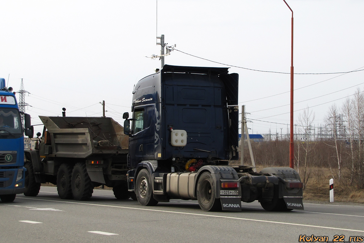 Омская область, № Т 025 РО 55 — Scania ('1996, общая модель)