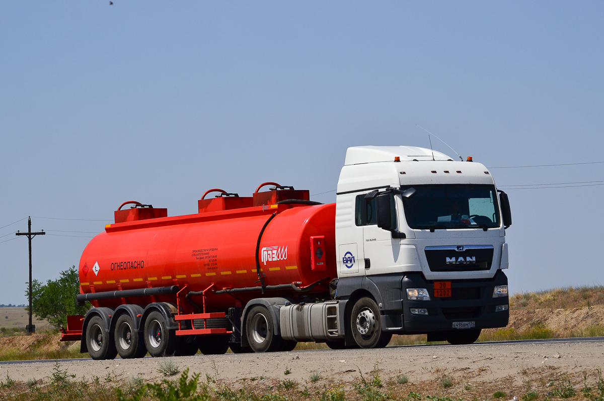 Волгоградская область, № Е 496 ВМ 134 — MAN TGX ('2007) 18.440