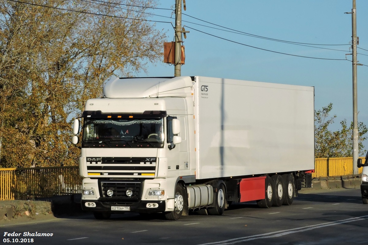 Свердловская область, № Е 210 ВР 196 — DAF XF105 FT