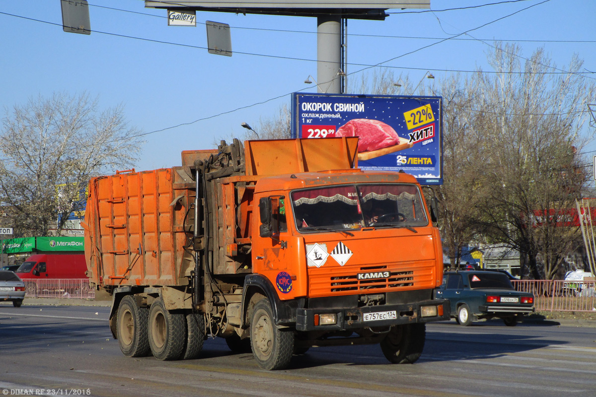 Волгоградская область, № Е 757 ЕС 134 — КамАЗ-53215-15 [53215R]