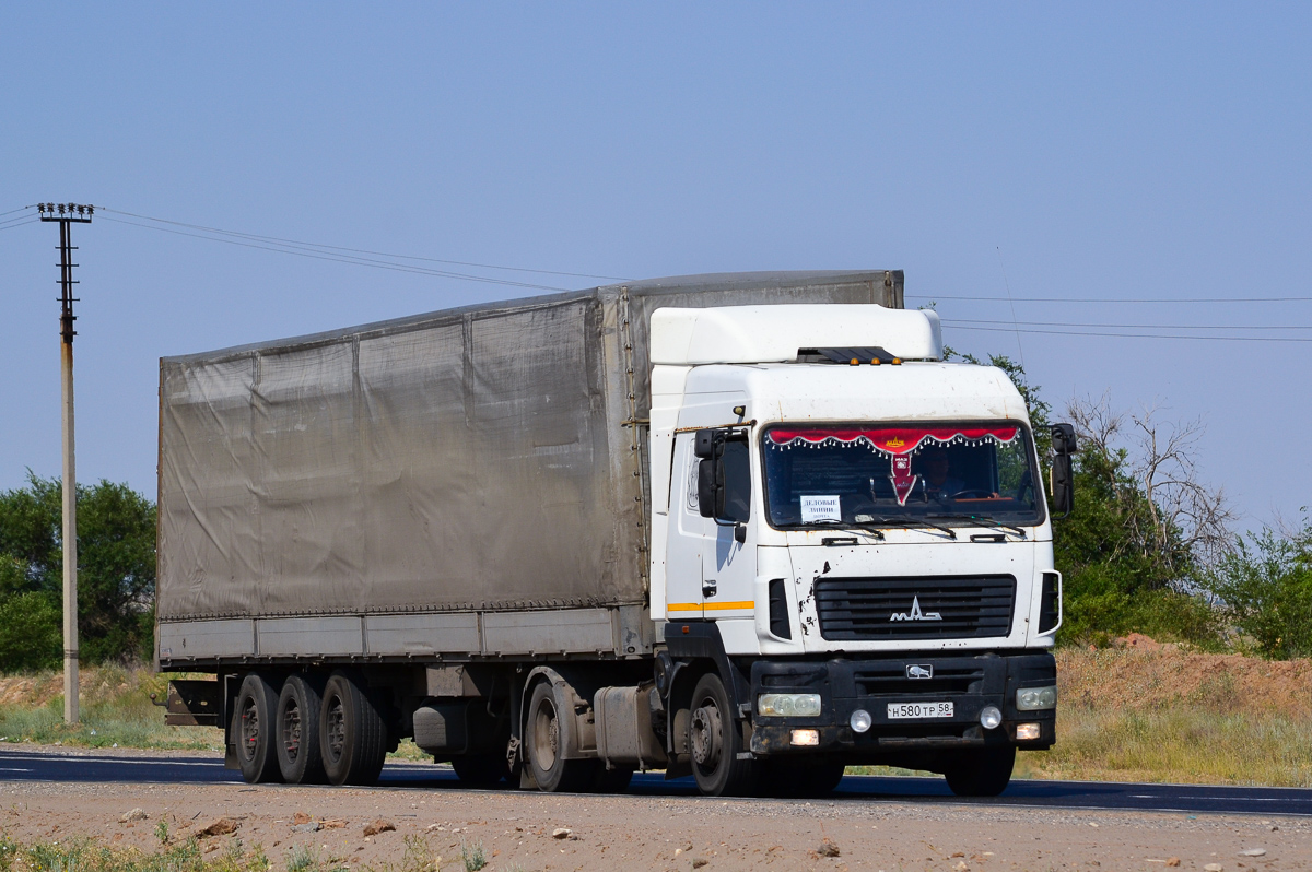 Пензенская область, № Н 580 ТР 58 — МАЗ-5440 (общая модель)