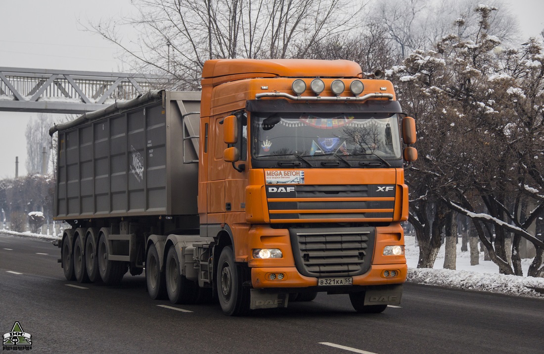 Алматы, № В 321 КА 55 — DAF XF105 FTT