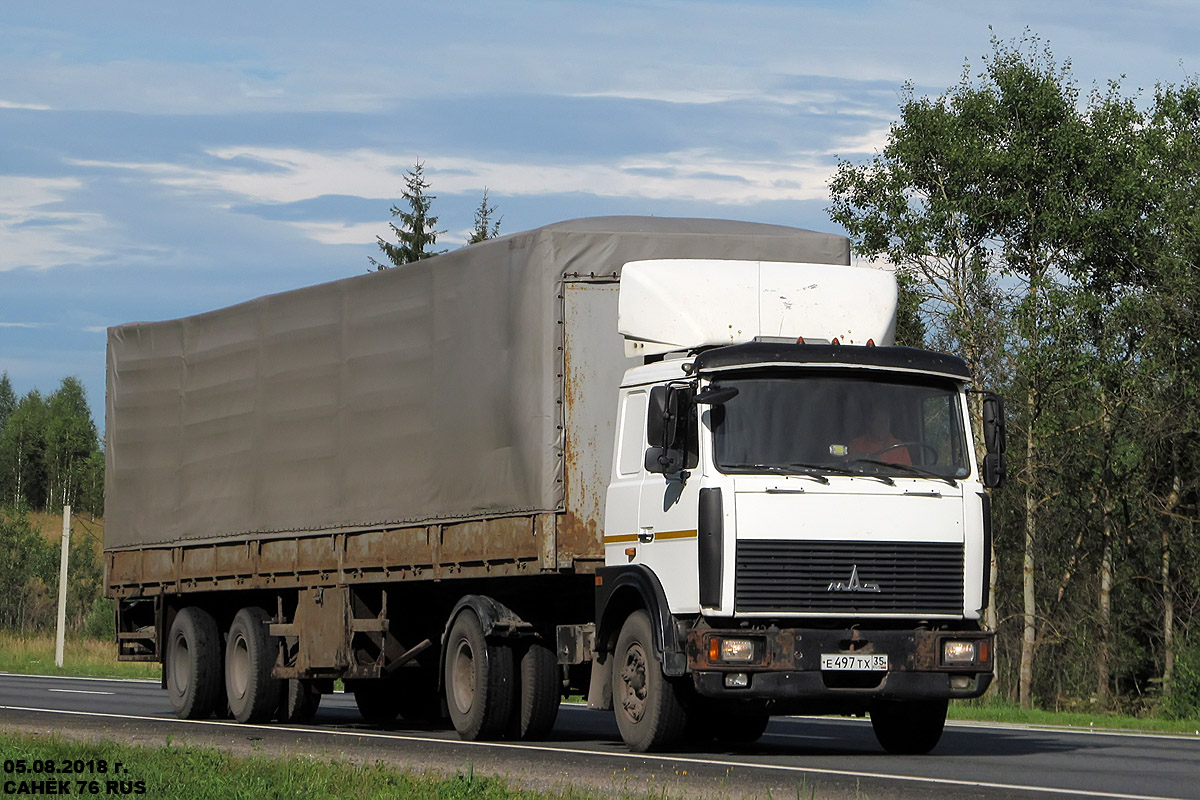 Вологодская область, № Е 497 ТХ 35 — МАЗ-54329