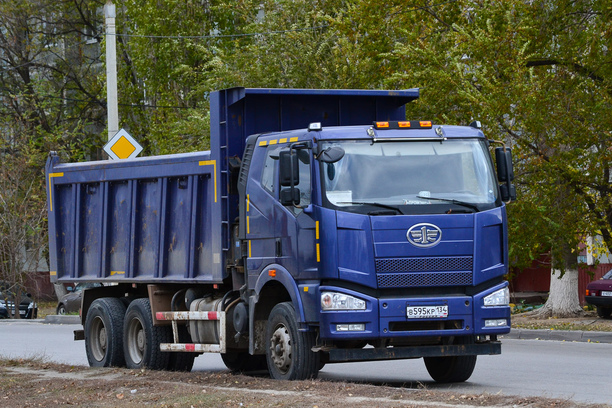 Волгоградская область, № В 595 КР 134 — FAW J6 CA3250