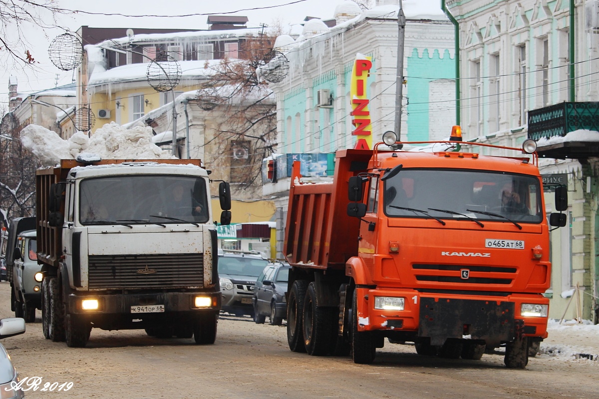 Тамбовская область, № К 941 ОР 68 — МАЗ-551605; Тамбовская область, № 1 — КамАЗ-65115-42; Тамбовская область — Разные фотографии (Автомобили)