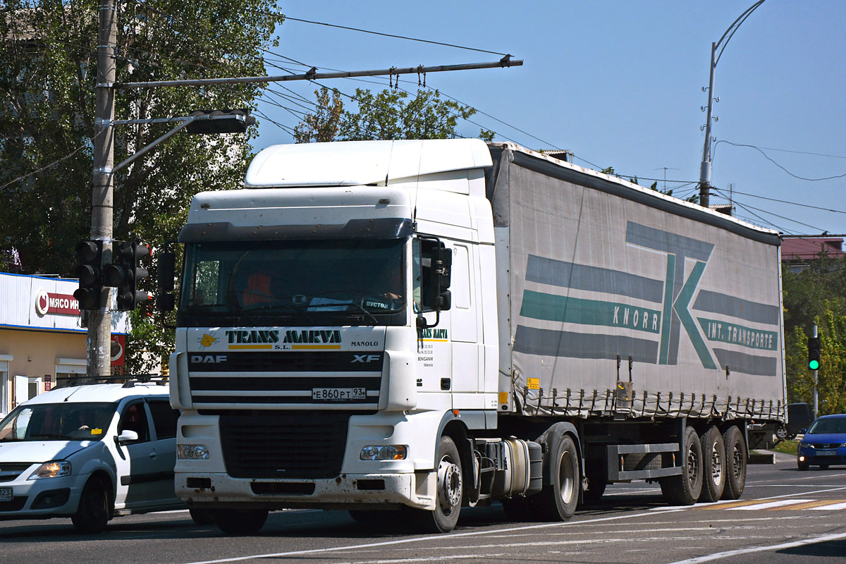 Краснодарский край, № Е 860 РТ 93 — DAF XF95 FT