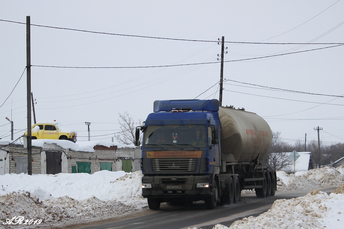 Тамбовская область, № О 827 ЕК 68 — МАЗ-6430 (общая модель)