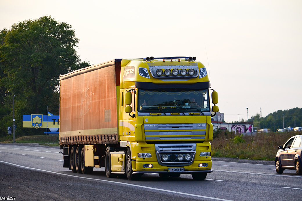 Хмельницкая область, № ВХ 7018 ВМ — DAF XF105 FT