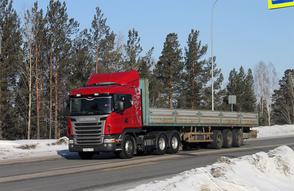 Красноярский край, № Е 106 КР 124 — Scania ('2009) G440; Красноярский край, № АХ 1830 24 — МАЗ-9758