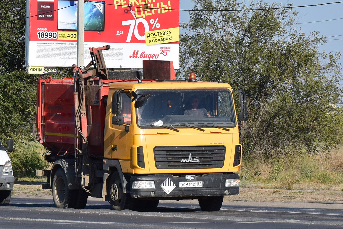 Волгоградская область, № В 491 СО 134 — МАЗ-4571