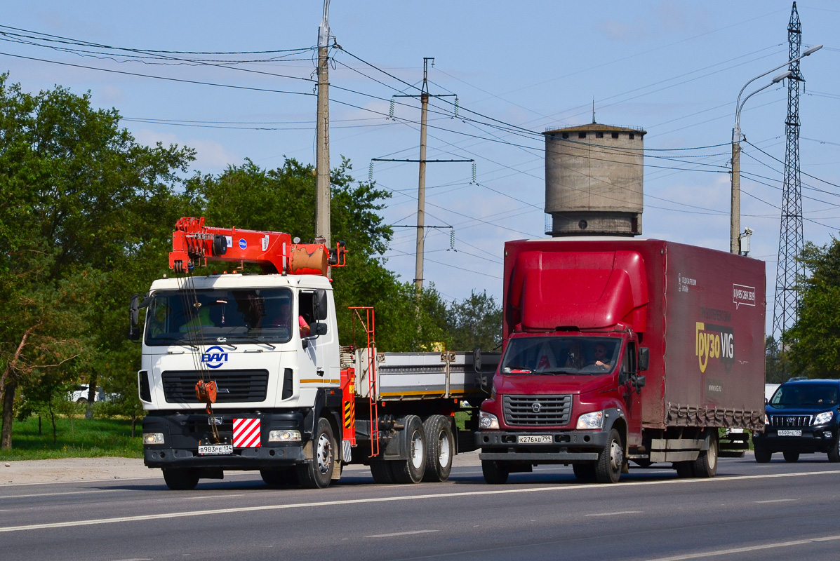 Волгоградская область, № В 983 РЕ 134 — МАЗ-6312B5; Москва, № К 276 АВ 799 — ГАЗ-C41R13