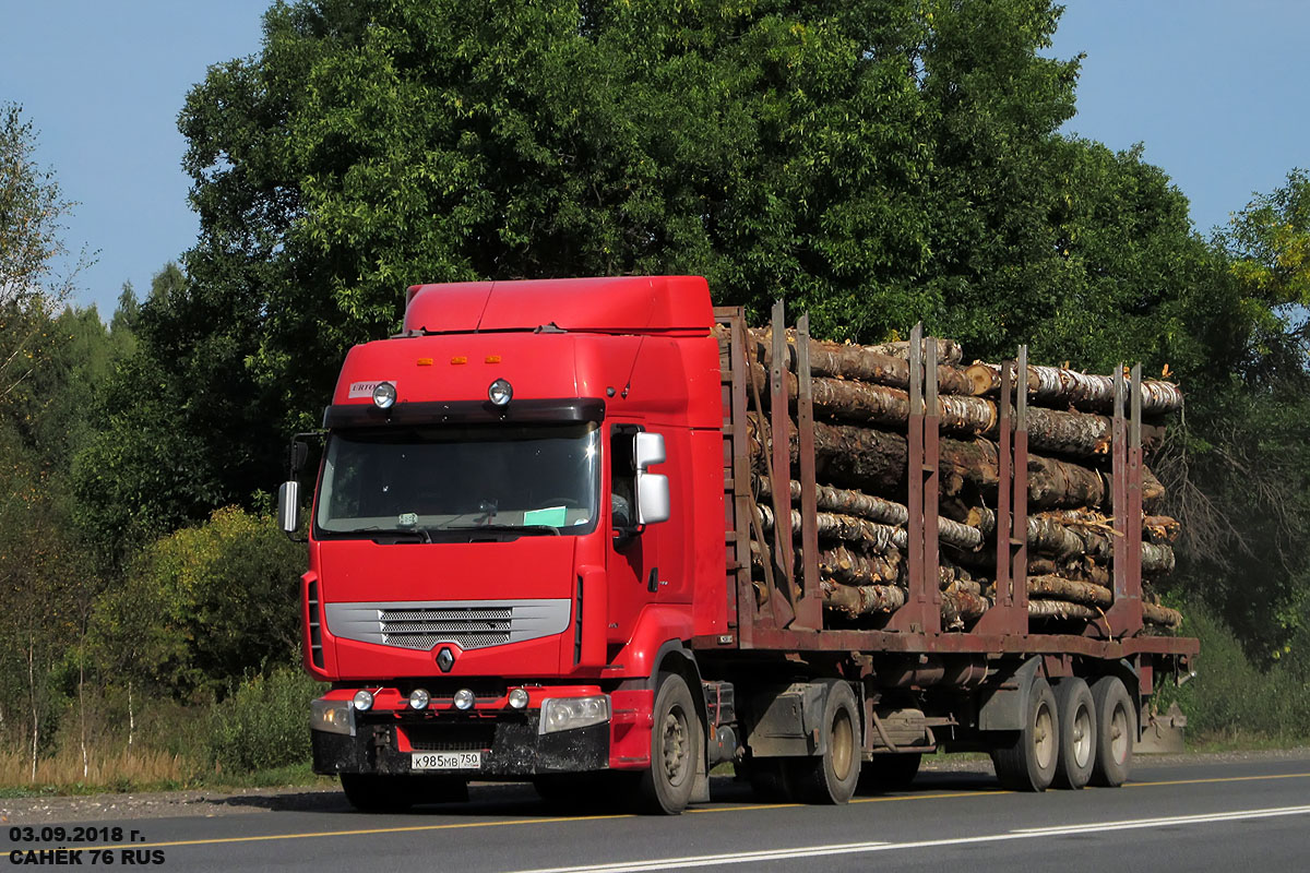 Московская область, № К 985 МВ 750 — Renault Premium ('2006) [X9P]