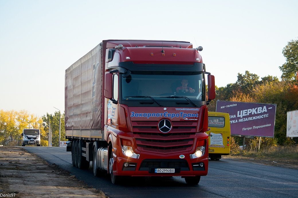 Закарпатская область, № АО 2914 ВХ — Mercedes-Benz Actros ('2011) 1845