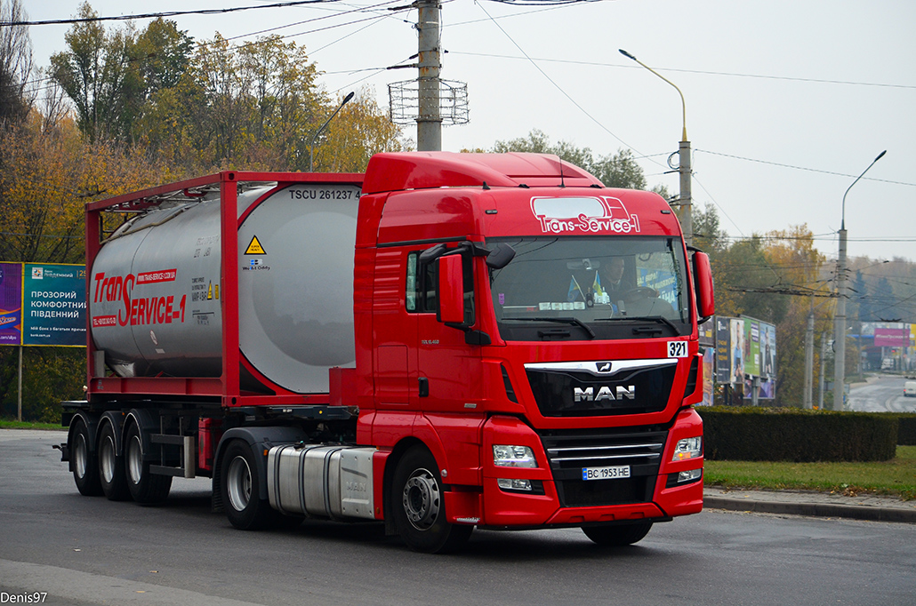 Львовская область, № 321 — MAN TGX ('2016) 18.460