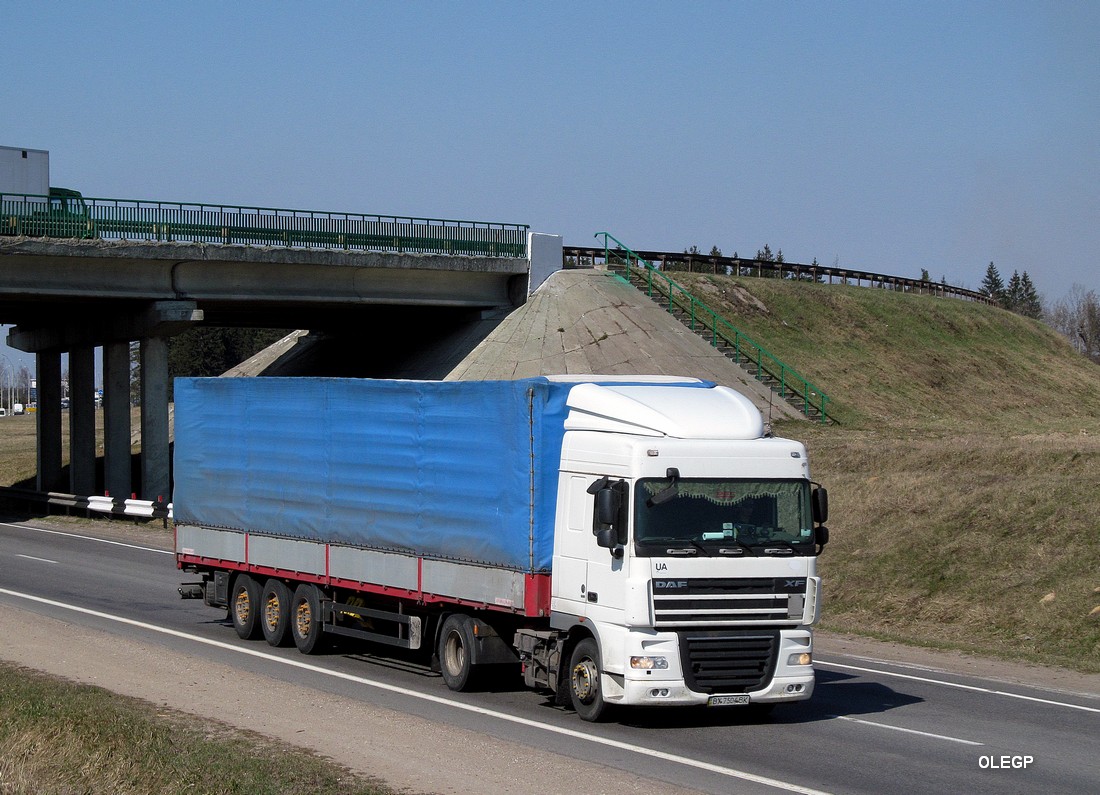 Хмельницкая область, № BX 7504 BK — DAF XF105 FT