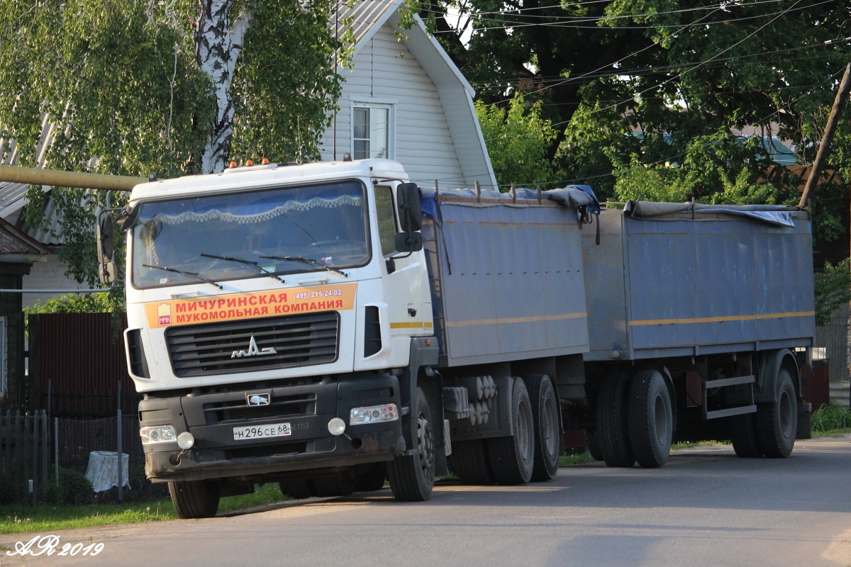 Тамбовская область, № Н 296 СЕ 68 — МАЗ-6312 (общая модель)