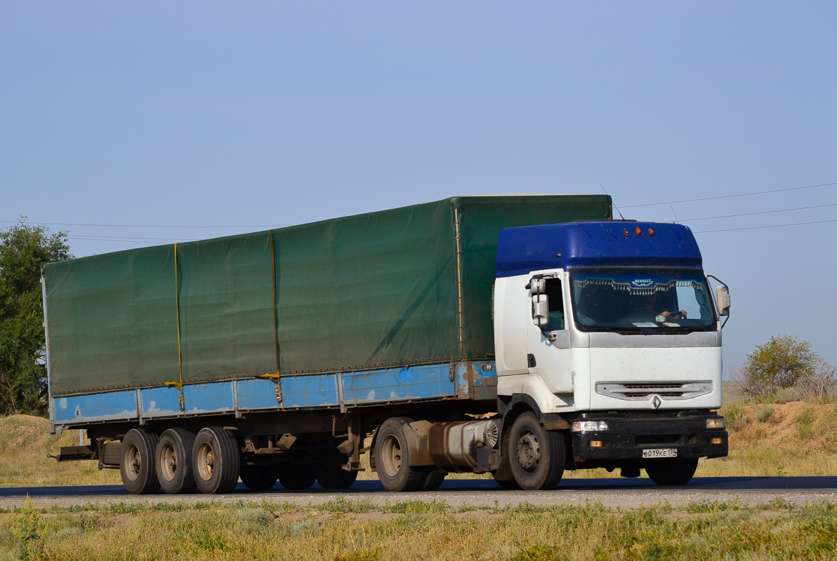 Волгоградская область, № В 019 КЕ 134 — Renault Premium ('1996)